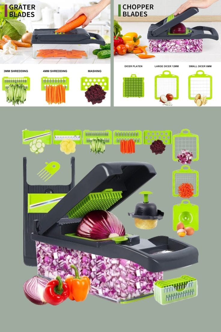 12-in-1 Multifunction Vegetable Chopper & Slicer